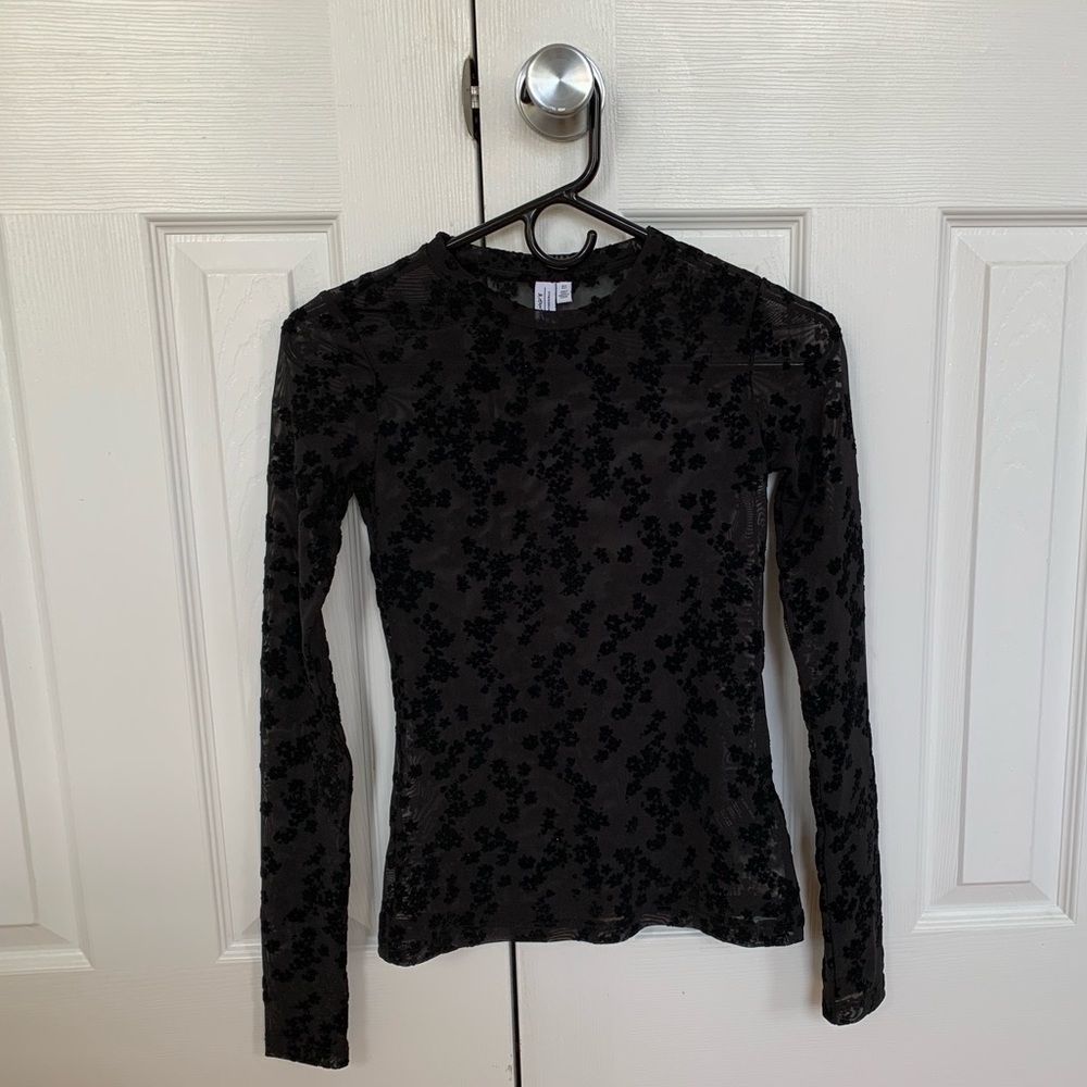 Sheer black top